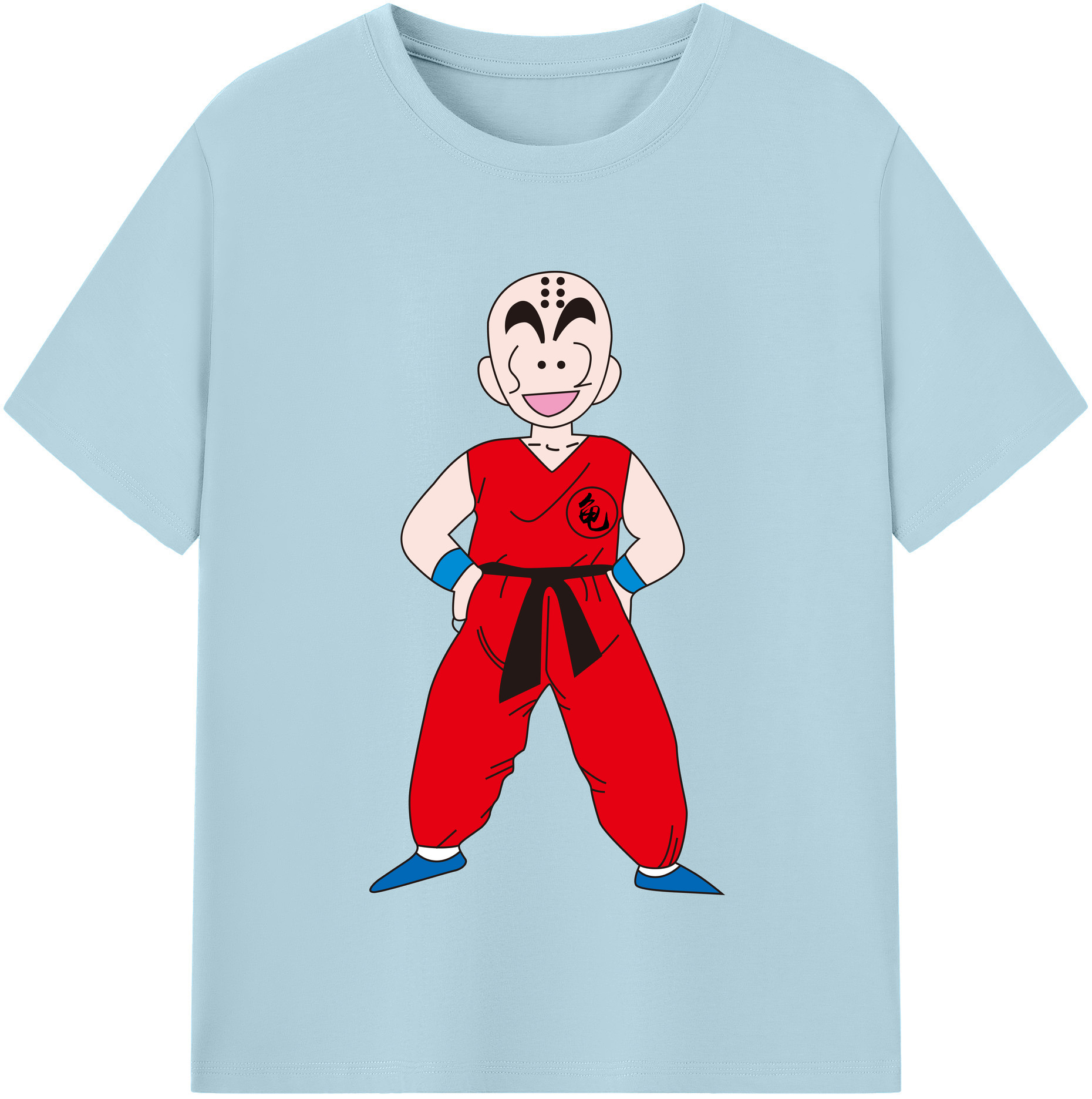 （画像用） ドラゴンボール クリリン DRAGON BALL krillin 綿100％半袖Tシャツ（フロントプリント）